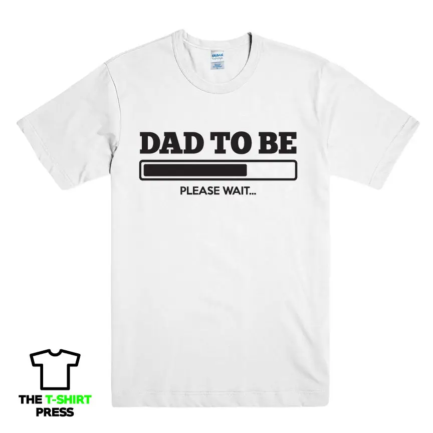 DAD to be Printed футболка ожидающая загрузки ребенка идея забавного подарка мужской