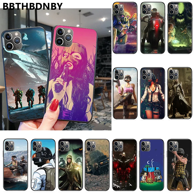 Чехол для телефона Art Pubg TPU Мягкий силиконовый чехол iPhone 11 pro XS MAX 8 7 6 6S Plus X 5 5S SE XR |