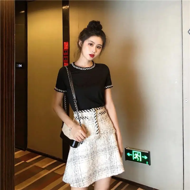 

Small fragrance suit women's early spring new style temperament waist slimming western style small tall two-piece dress