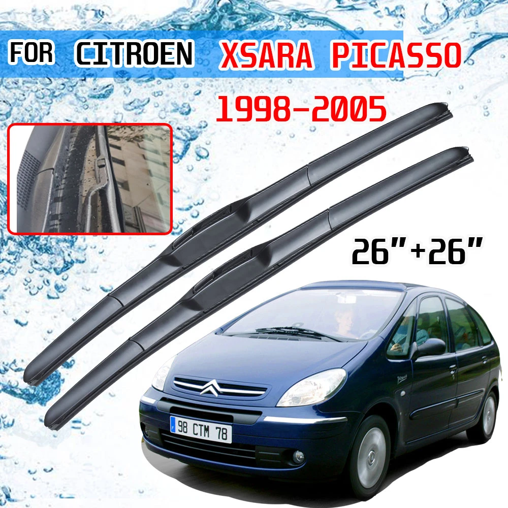 Accesorios para Citroen Picasso 1999 2000 2001 2003 2004 2005, escobillas limpiaparabrisas delanteras de coche, gancho U J| Limpiaparabrisas| - AliExpress