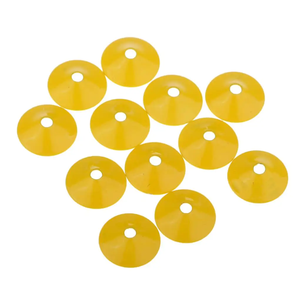 12pcs Fly Tying Materials Fishing Head Tube Flies Colourful Cones Turbo Disc