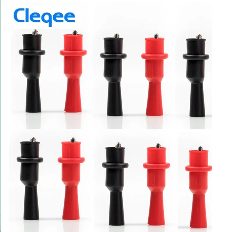 

Cleqee P2008 10 шт. изоляционные металлические зажимы типа «крокодил» электрические испытательные аксессуары хвост может соответствовать зонду мультиметра