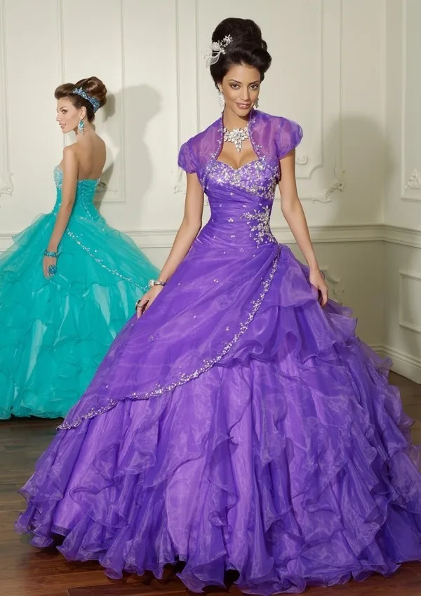 

Sweetheart Quinceanera Bridal Green ruffles crystal beaded evening Ball Gown Prom Dress 2018 Mother of the Bride Dresses Jacket