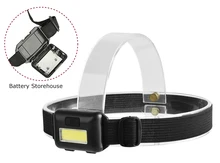 XANES – lampe frontale LED ultralégère avec technologie COB, 3 Modes d'éclairage réglables, 201 lumens, 3 piles aaa, pour le Camping et la course à pied