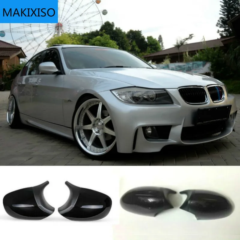 A Pair E90 E92 Car Rear Mirror Cap Cover Replacement Side Mirror Cover Caps For BMW E90 E91 2008