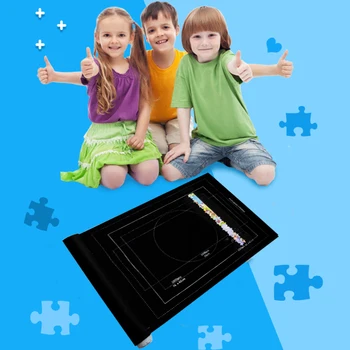 

New Jigsaw Portable Puzzles Roll Mat Play Mat For Up To 2000 Pieces Puzzles Portable Puzzle Mat Storage Collector (31*46in)