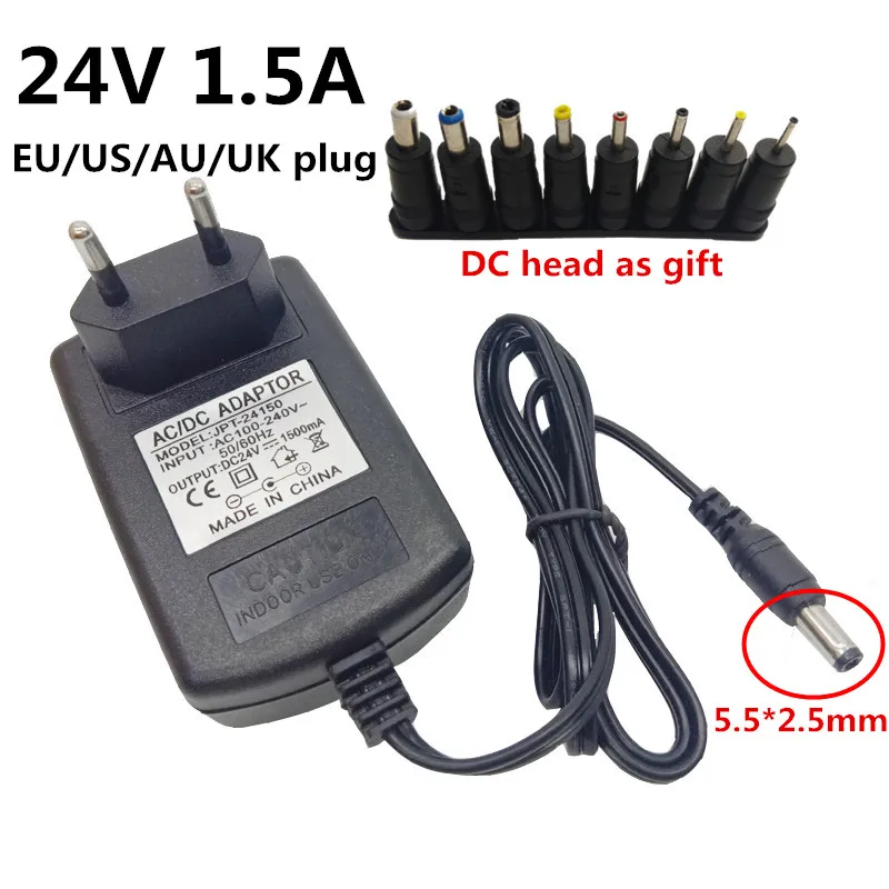 Brand New US Plug AC100-240V to DC 24V 0.5A 5.5x2.1mm Power Adapter Converter
