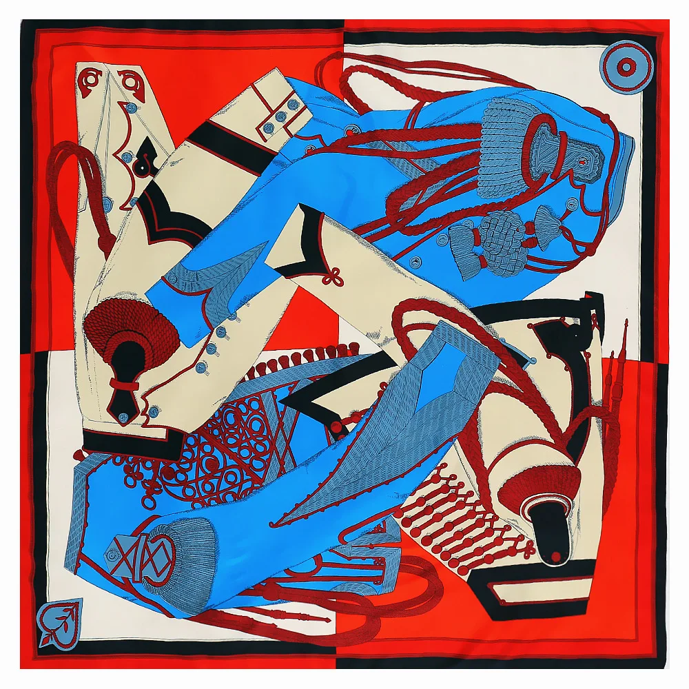 130 см роскошный брендовый зимний квадратный шарф новый дизайн саржевый шелковый