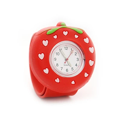 1pc Trendy Cartoon Kids Watches Animal 3D Dial Children Quartz-Watches Sport Rubber Strap Wristwatch - Цвет: Хаки