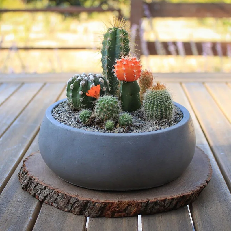 3D Round&square Vaso Fiore Stampo in Silicone, Succulente Piante di Stampo, Fai da Te Candelabro Portacandele Gesso Cemento Clay Artigianato Creazione Bonsai Decorazione - Pentagono