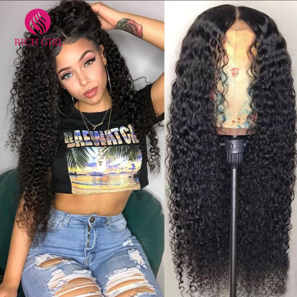 

Brazilian Kinky Curly Human Hair Wigs 13x4 13x6 HD Lace Frontal Wig Natural Color Transparent Lace 6x6 Closure Wigs For Women