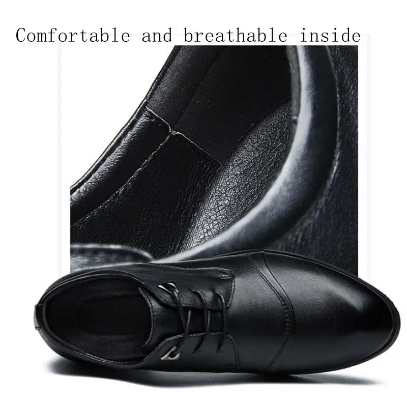 New Bullock plus-size 38-48 men's Dress Oxford Shoes Genuine Leather Men's Business Office Shoes Suit Men Work Party Shoes