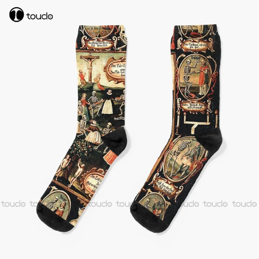 

Hans Holbein - The Dance Of Death Socks Boys Football Socks Christmas New Year Gift Custom Gift Unisex Adult Teen Youth Socks