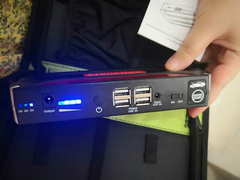 

Car Jump Starter 80000mAh 12V 4USB battery charger pack for auto vehicle starting And Laptop Power Bank