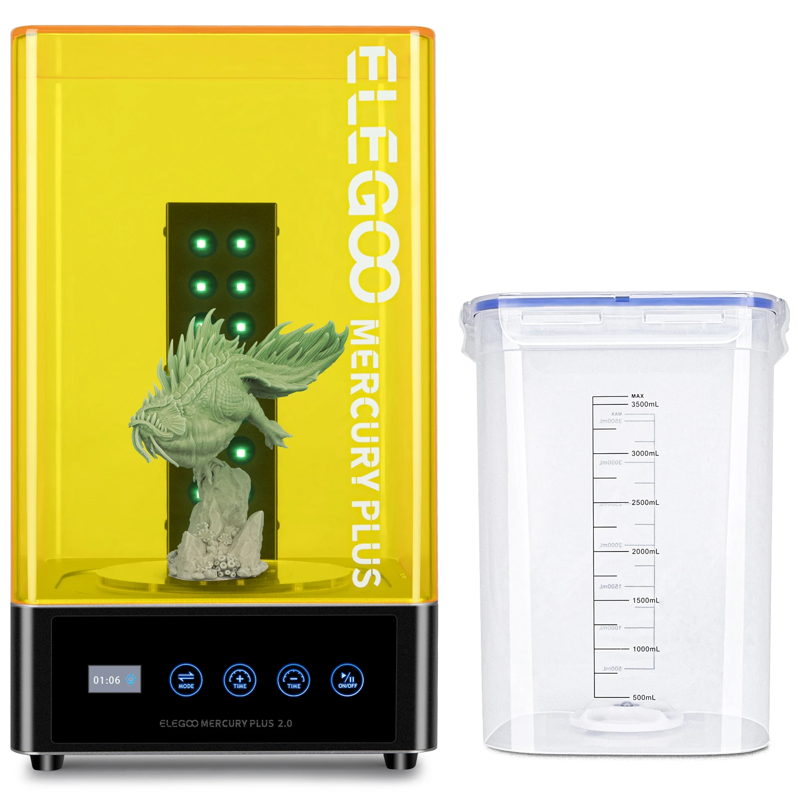 ELEGOO MERCURY PLUS V2.0 стирка для 3D принтера и фотоэлемент отверждения моделей 2 в 1 с