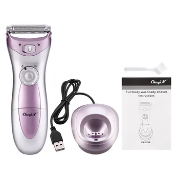 

Rechargeable Epilator Hair Removal Washable Lady Shaver Razor Female Shaving Machine Depilatory Legs Body Bikini Trimmer