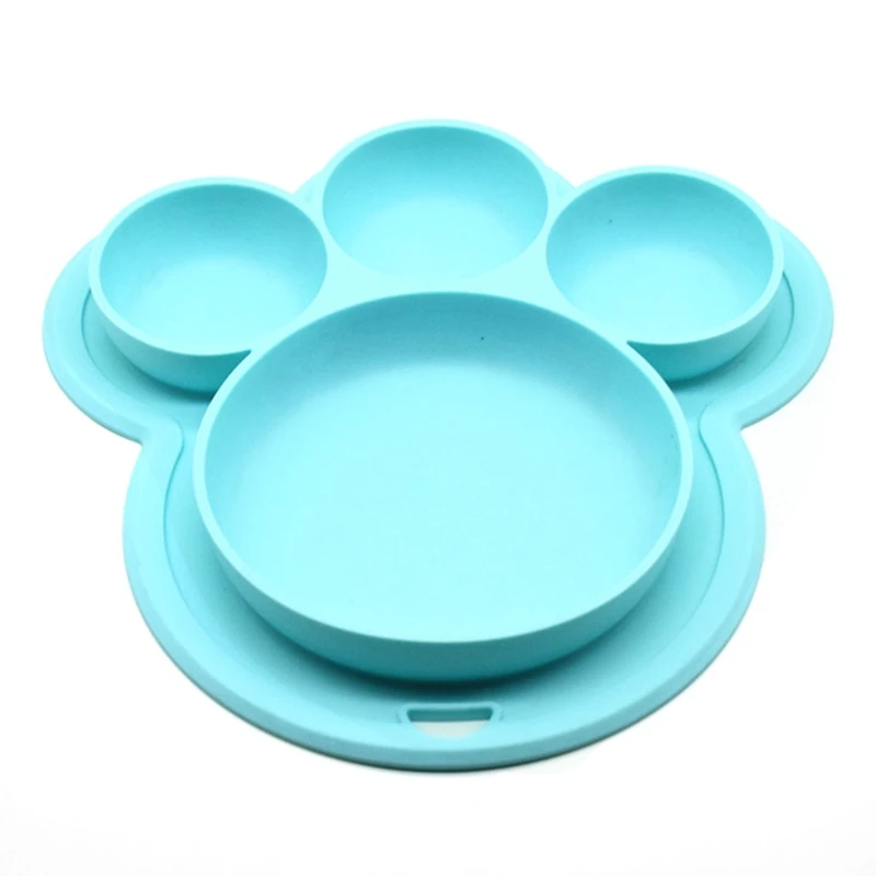 Baby Feeding Silicone Plate With Suction Cup Kids bowls Children Feeding Dishes Tableware Food Container Plate For Kids