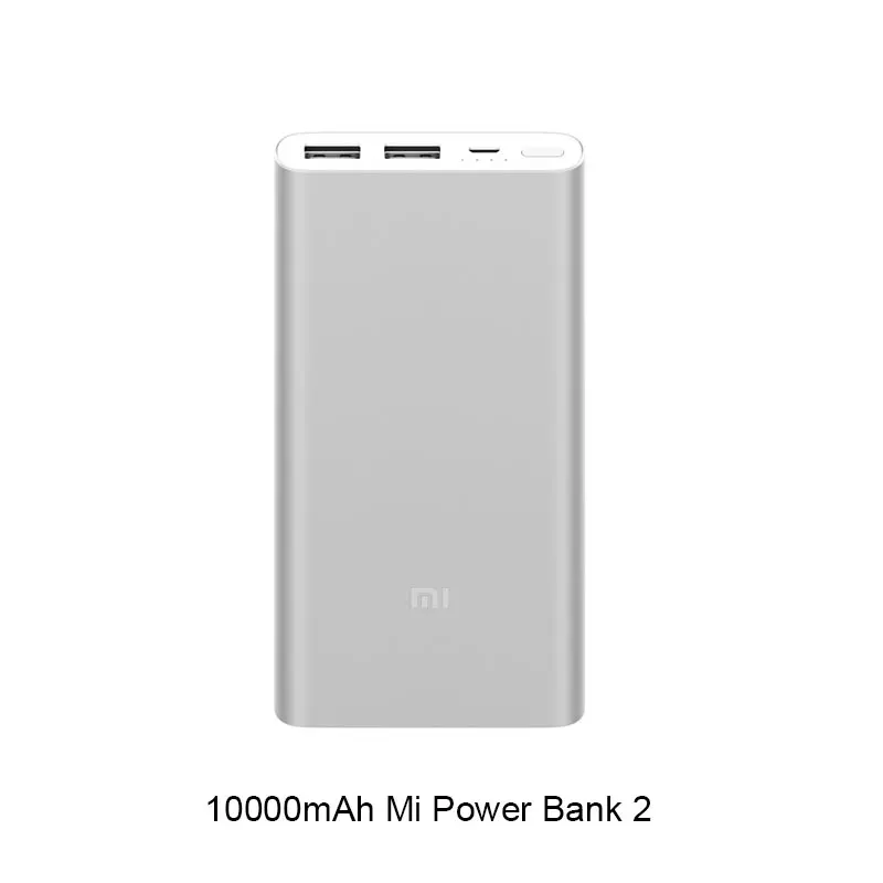 Xiaomi Mi Power Bank, 10000 мА/ч, двойной USB выход, 18 Вт, быстрая зарядка, внешний аккумулятор, портативное зарядное устройство - Цвет: 10000mAh Silver