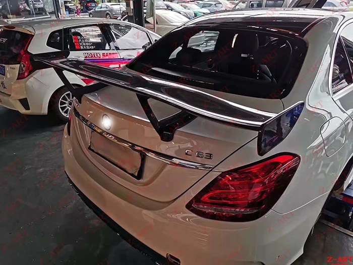 Z-ART для C63 AMG заднее крыло из углеродного волокна для W205 C63 заднее крыло из углеродного волокна для C63 заднее крыло багажника из углеродного волокна