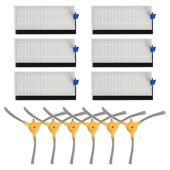 

6 Set Hepa Filter+ 6PCS Side Brush for Eufy Robovac 11+ 11 Plus Robot Vacuum Cleaner Replacement Parts Accessories