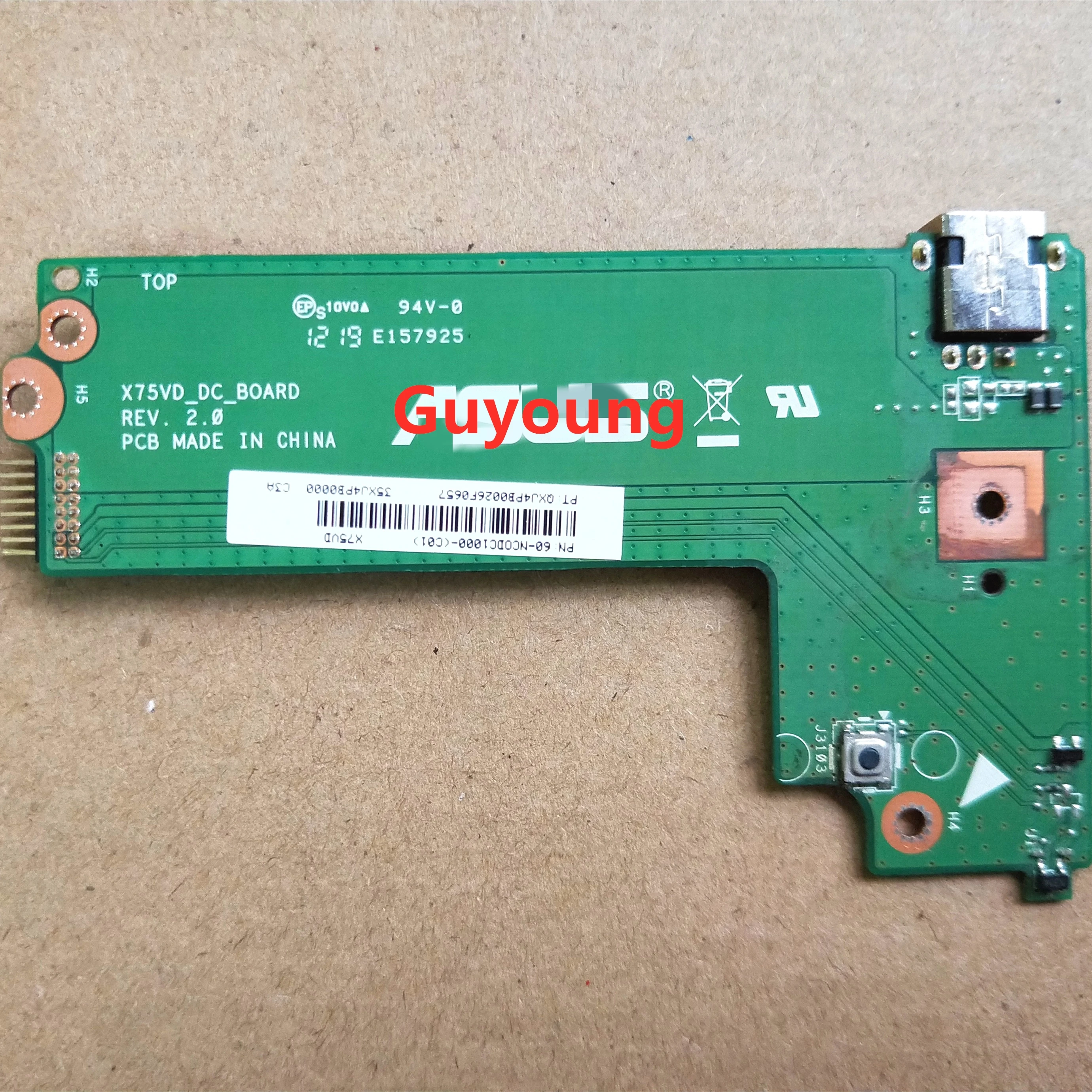 For-Asus-X75A-X75V-X75VD-DC-POWER-BOARD-X75VD-DC-BOARD-REV-2-0-60 ...