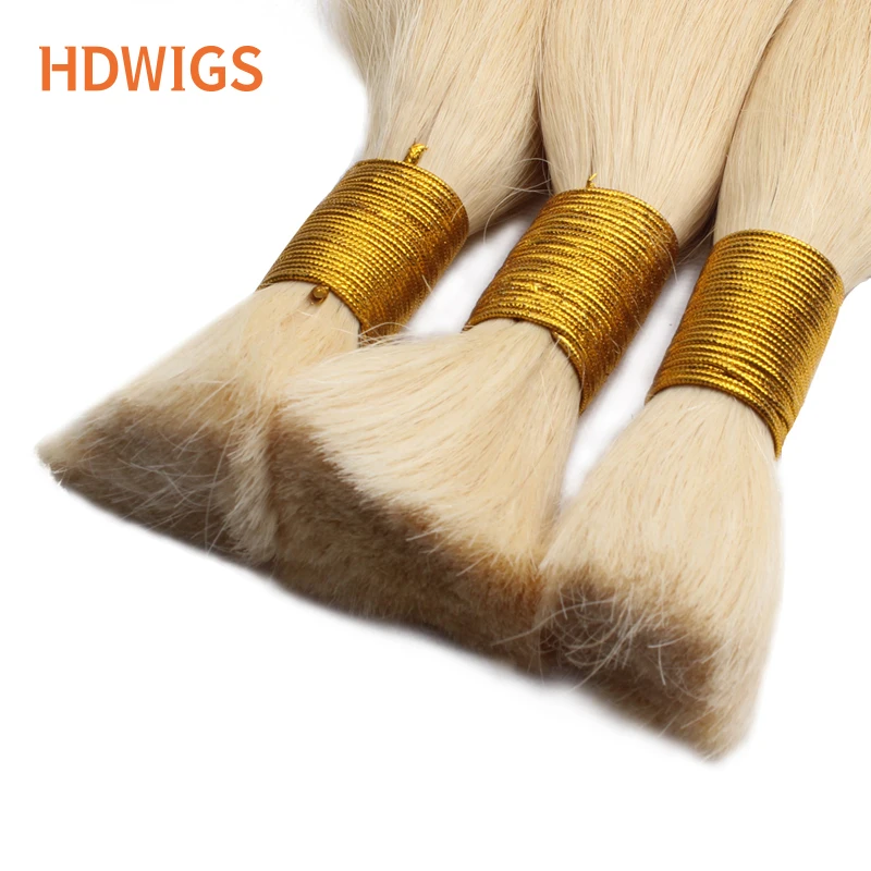 Straight Bulk Human Hair 70cm 200grams Human Braiding Hair Bulk No Weft Extensions Natural Hairpice Blond Mega human hair extensions