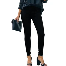 

Fashion Women Formal Office Work Wear Trousers Business Pencil Pants All Black Sexy Ladies Streetwear Skinny Slim Fit Long Pants