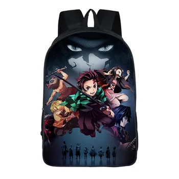 

New Devil's Blade Anime Peripheral Creative School Bag Demon Slayer Kimetsu No Yaiba Tanjirou Nezuko Casual Shoulders Backpack