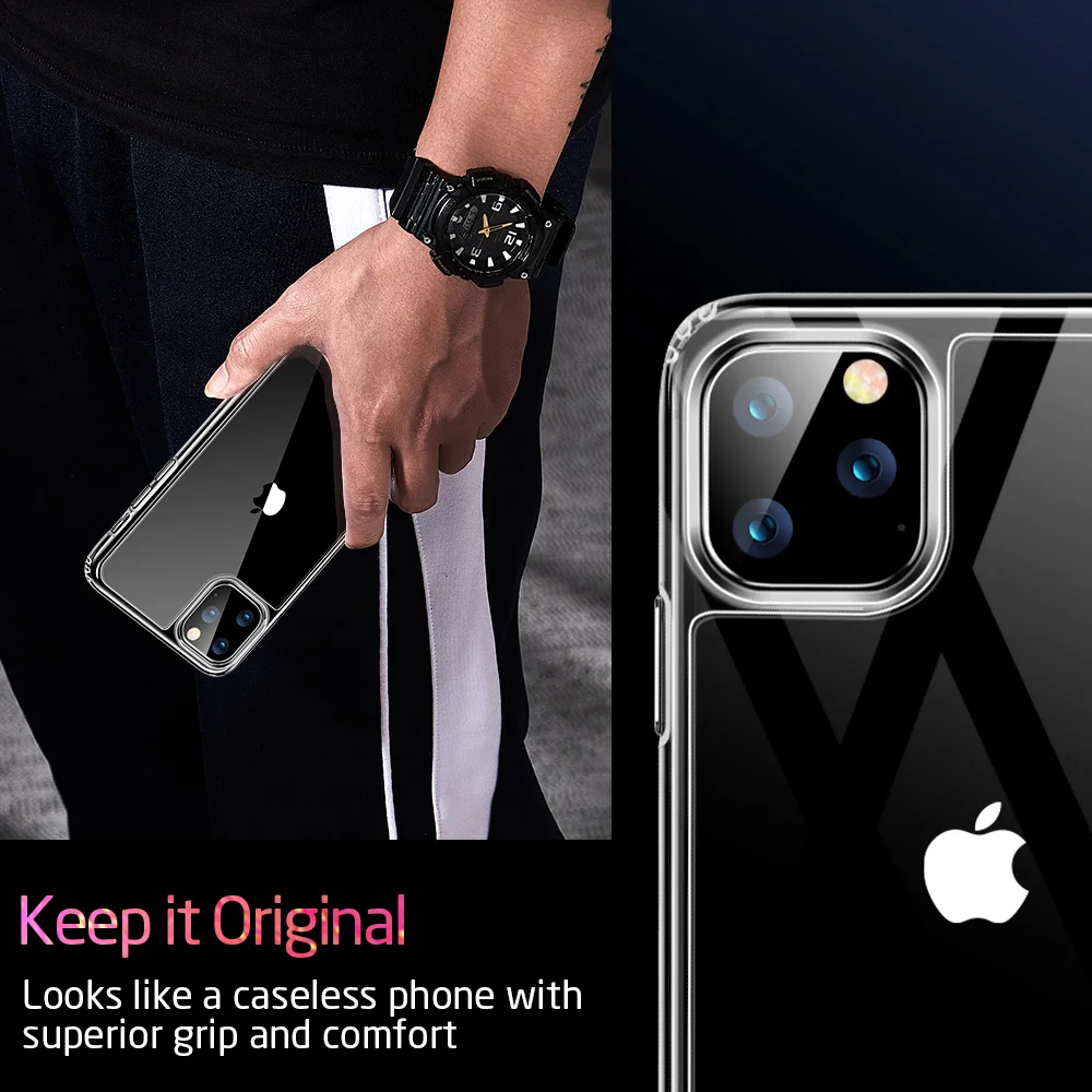 ESR Tempered Glass Case for iPhone 11 11Pro Max Shockproof Luxury Bumper Case for iPhone 11 Pro Max Mirror Cover Glass Cases