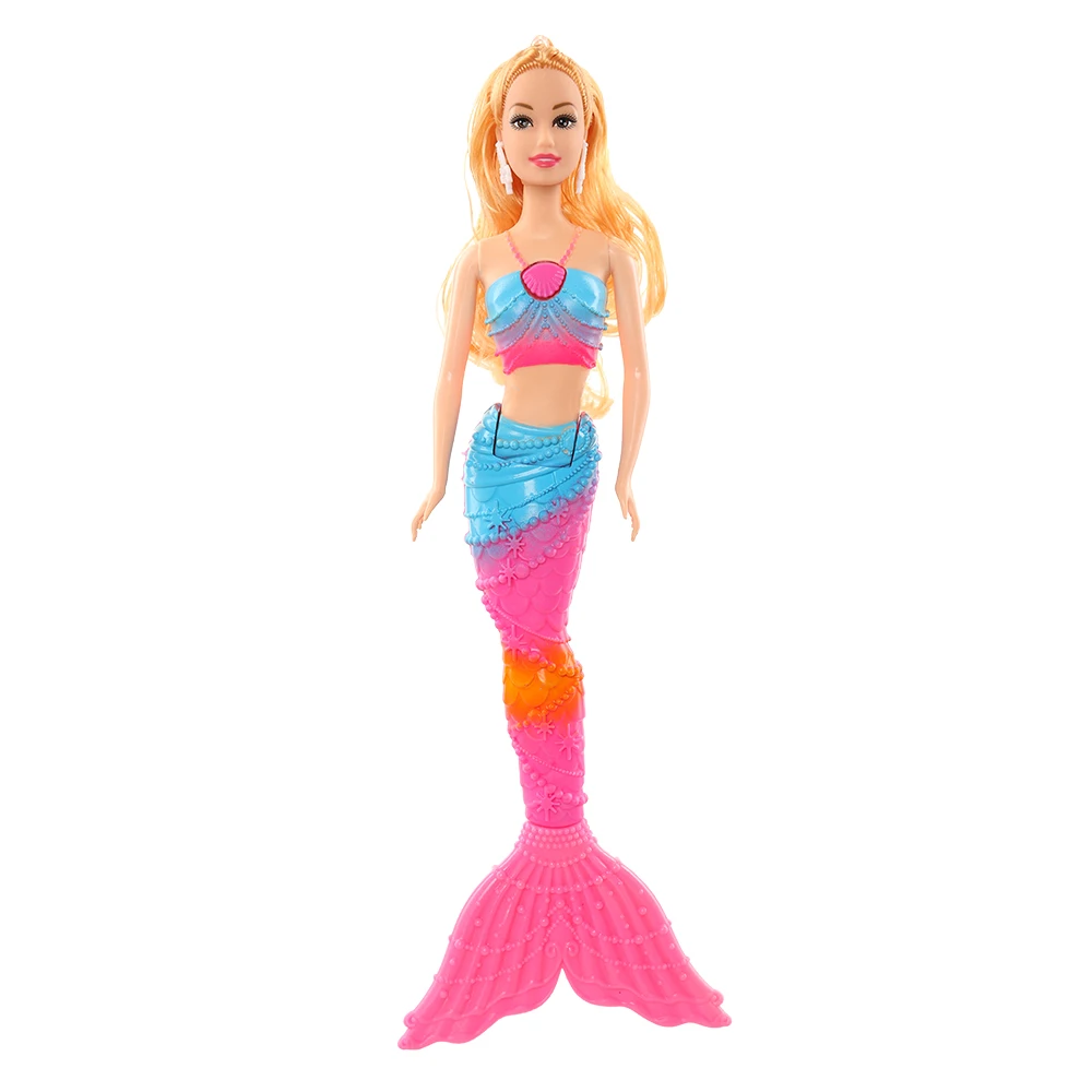 Muñecas de sirena de 11,5 pulgadas hechas a mano, rosa y verde, juguetes para niños para Barbie, el mejor regalo de cumpleaños DIY para niña
