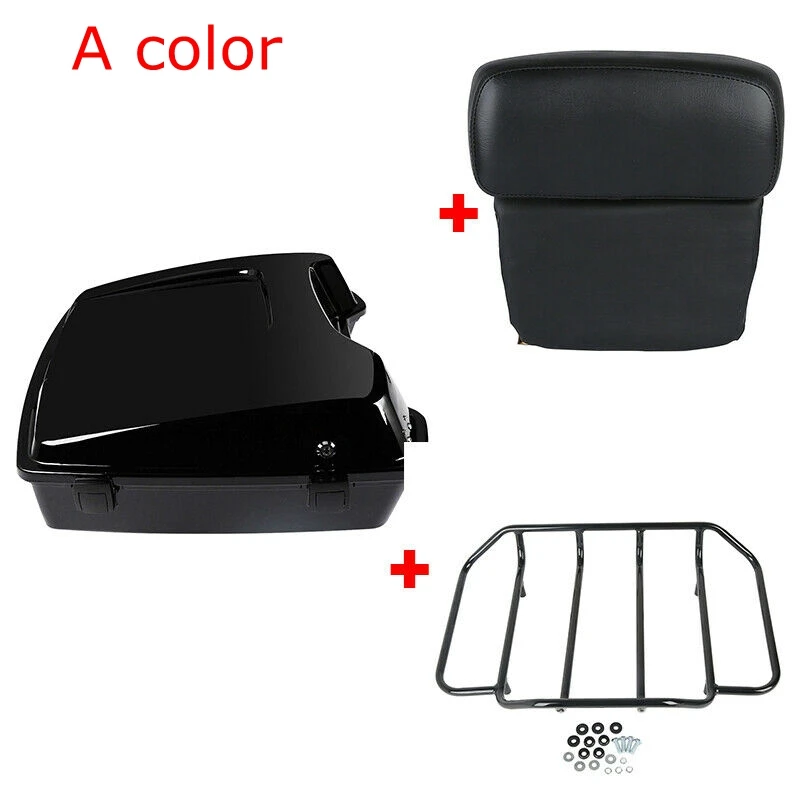 Мотоцикл мото бритва пакет багажник верхняя стойка спинка для Harley Tour Pak Touring Road King Street Electra Glide 97-13 - Цвет: color A
