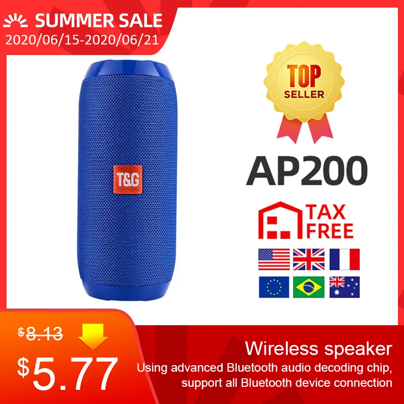 Водонепроницаемая портативная Bluetooth колонка уличные беспроводные колонки с