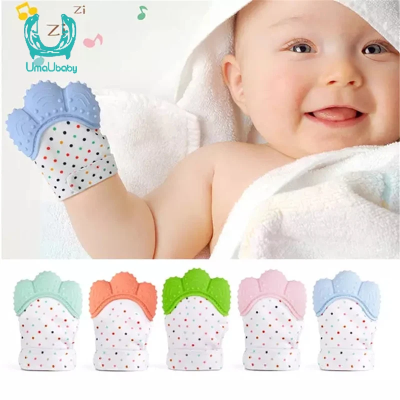 Baby Silicone Gloves Molar Gloves Sound Gloves Newborn Chewing Care