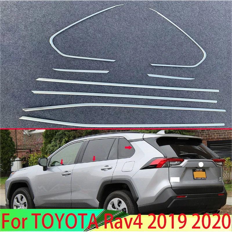 Декоративные аксессуары для TOYOTA Rav4 2019 2020 стильная наклейка из нержавеющей стали