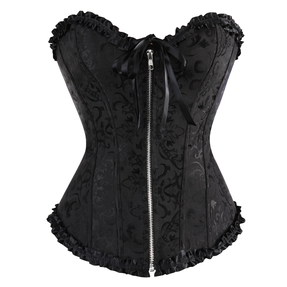 Sexy Women Bustier Lace Up Corset Top Corset Boned Waist Trainer Lingerie Overbust Corsets Body Shaper Plus Size