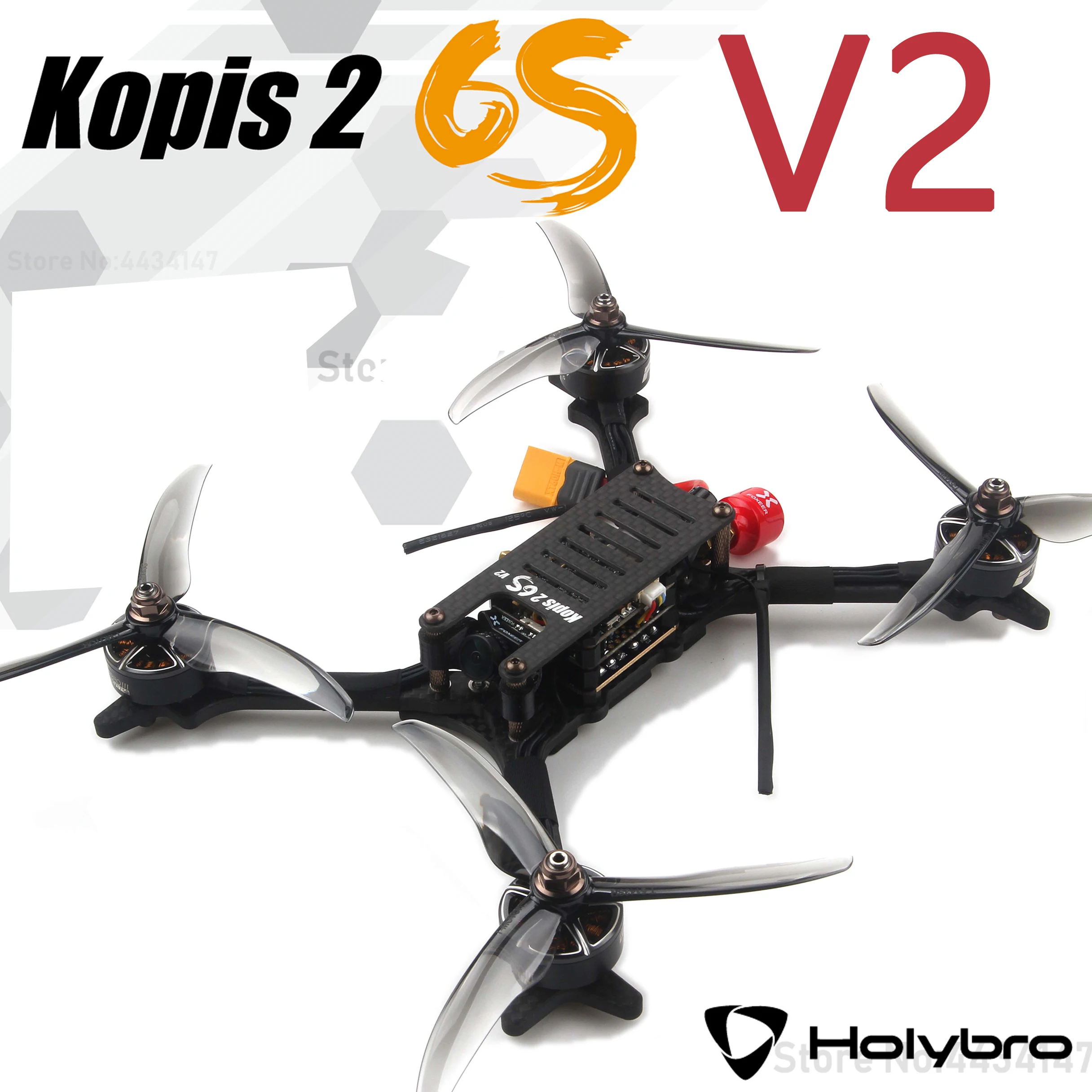 Holybro Kopis 2 6S FPV Drone w/ Kakute F7 V1.5 FC Atlatl HV V2 VTX 4in1 40A ESC T-motor F60 PROIII Frsky XSR Foxeer Lollipop | Игрушки и