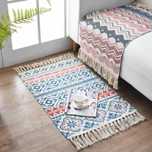 Скандинавские хлопковые ковры с кисточками для гостиной, спальни, детской комнаты, Нескользящие декоративные ковры для дома, напольный коврик для двери, коврик