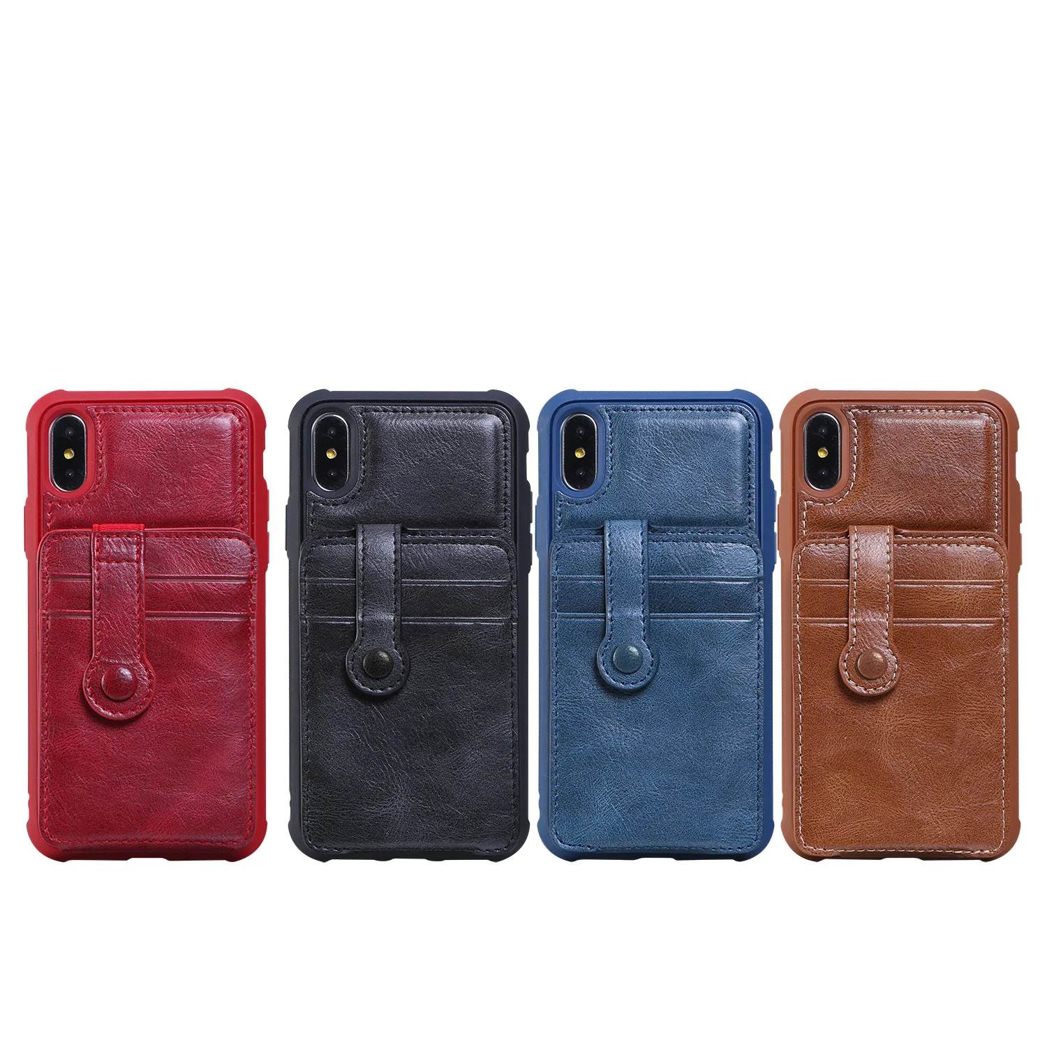 

For Apple iPhone XR Xs MAX Genuine Leather Phone Case Card Instert Protective Case IPhoneX New Style