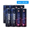 AA Rechargeable Battery AA Li-ion 1.5V 3000mAh Ni-MH 2A Pre-charged Bateria low self discharge aa Batteries ► Photo 1/6