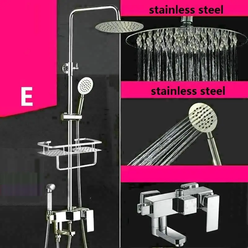 Version J Набор для душа Preto Colonne De Conjunto Douchette Regadera Electronica Doccia Torneira Lavabo Ducha Douche Do Banheiro Chuveiro - Цвет: Version J