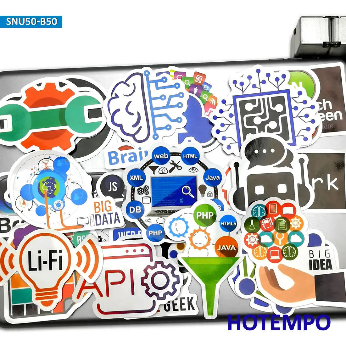50 stücke Internet Programme Programmierer Big Data HTML5 Software Aufkleber für Handy Laptop Koffer Skateboard Aufkleber Aufkleber – Detail 9