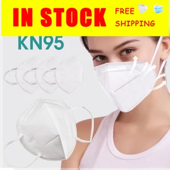

1 Piece / Pack Disposable Mask Kn95 Mask Non-Woven Protective Mask Anti-Bacterial Dust Particles Pollution Filter Hot!!