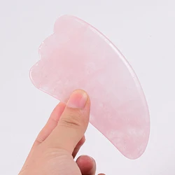 Natural Rose Quartz Face Massage Roller and Gua Sha Tool - Revitalizing Skin Acupuncture and Anti-Wrinkle Neck Slimming Massager (Guasha tool)
