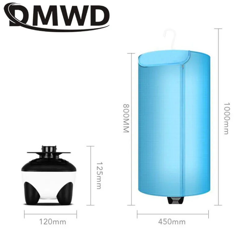 DMWD электрическая сушилка для белья, воздушный тепловентилятор для белья, теплее, складной Дегидратор для одежды, сушилка для детской одежды с вилкой ЕС и США