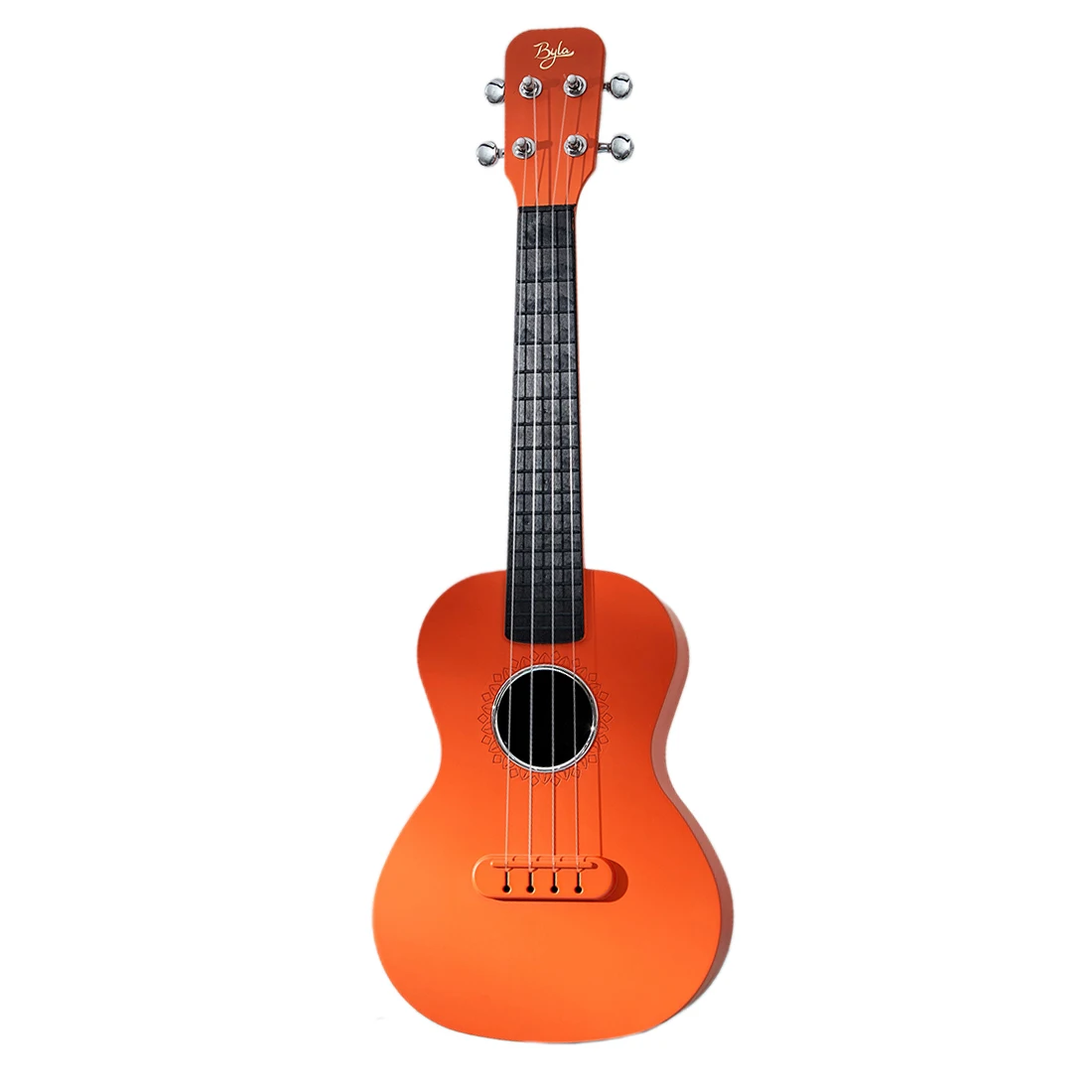 23 дюйма из углеродного волокна миниатюрная гитара укулеле-4-струн гитара Музыкальные инструменты комплект, подарок на Рождество и день рождения-оранжевого и белого цветов в стиле хип в розовом, синем и черном цвете