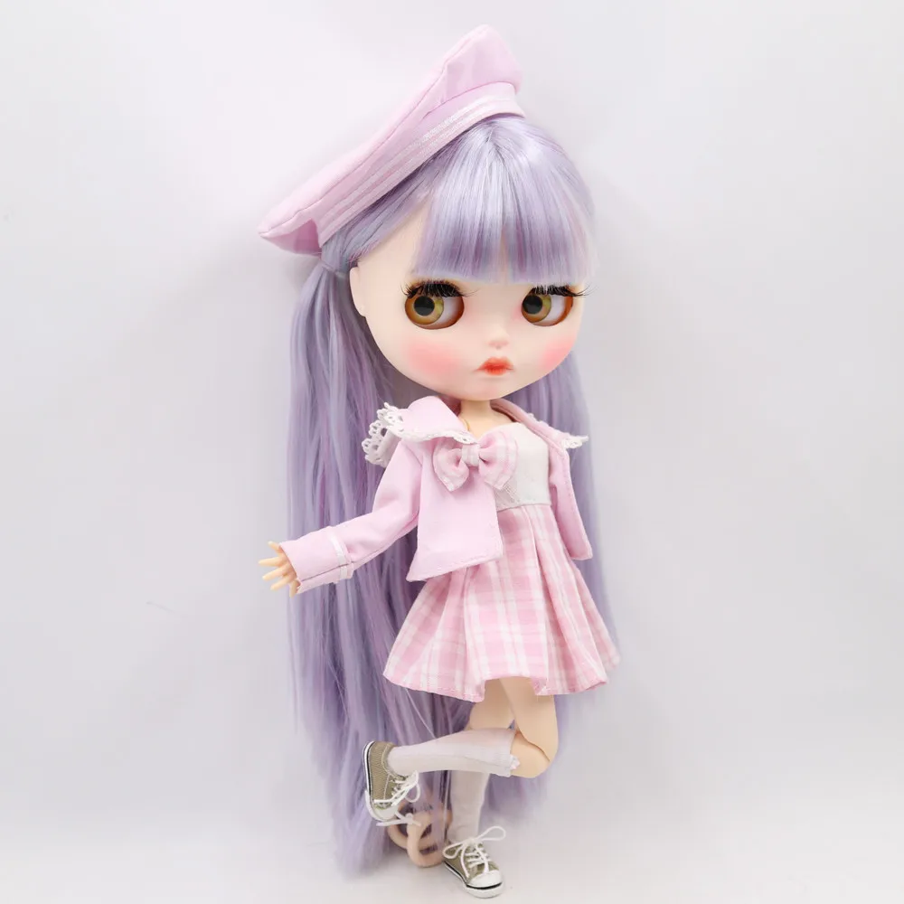 ICY Blyth кукла для серии No. BL2137/6909 фиолетовый смешанный цвет волос резные губы индивидуальные матовое лицо соединение тела 1/6 bjd