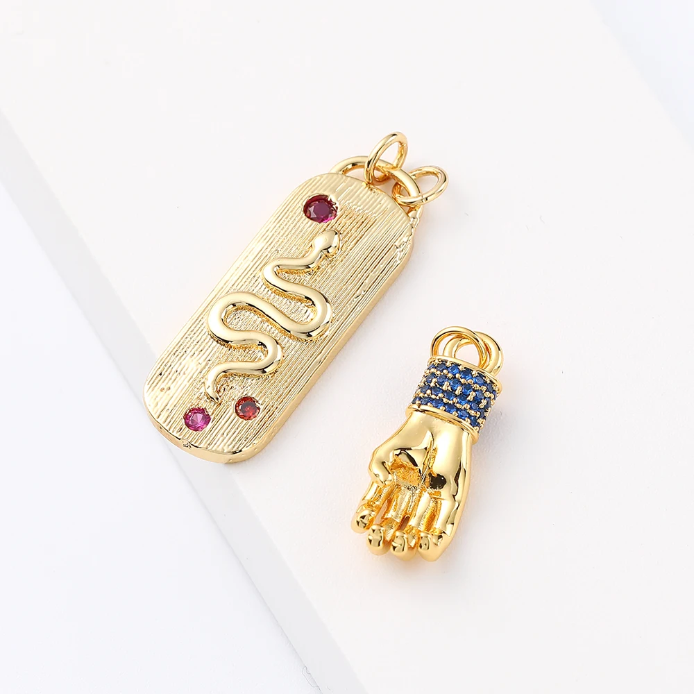 Butterfly Pendant Charms for Jewelry Making Supplies Gold Snake Heart Evil Blue Eye Deisign Charm Diy Earring Bracelet Necklace