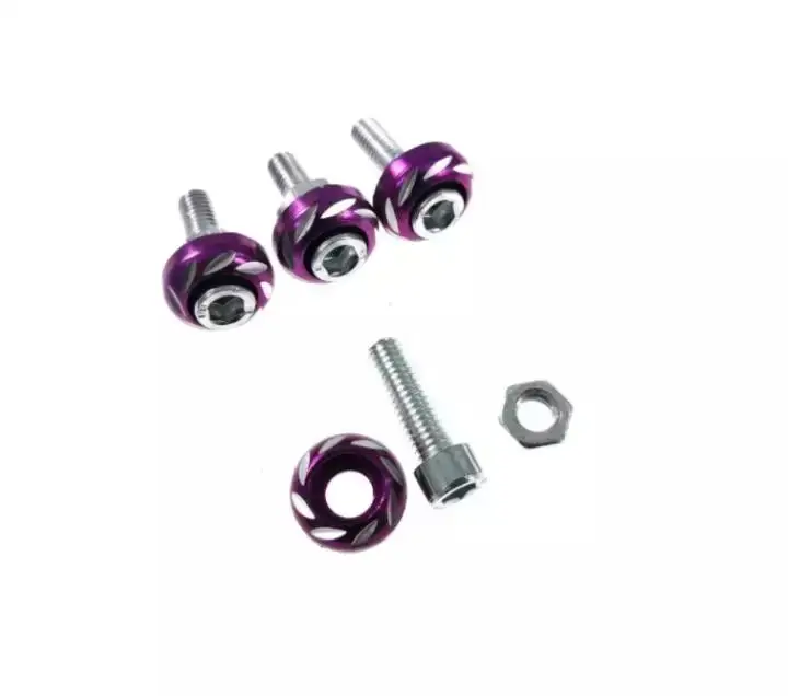 CNC Motorcycle Screw Nut Alloy Color Plate Coverset Cowling Motorcycle Aluminum Washer Body Cover Skru Part 1pc motorcycle screw caps bolt nut covers motorcycle nut covers