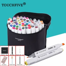 TouchFIVE кисть Ручки Маркеры товары для рукоделия для манга рисунок надписи каллиграфии алкоголя набор маркеров 30/40/60/80/168 Цвета ручка