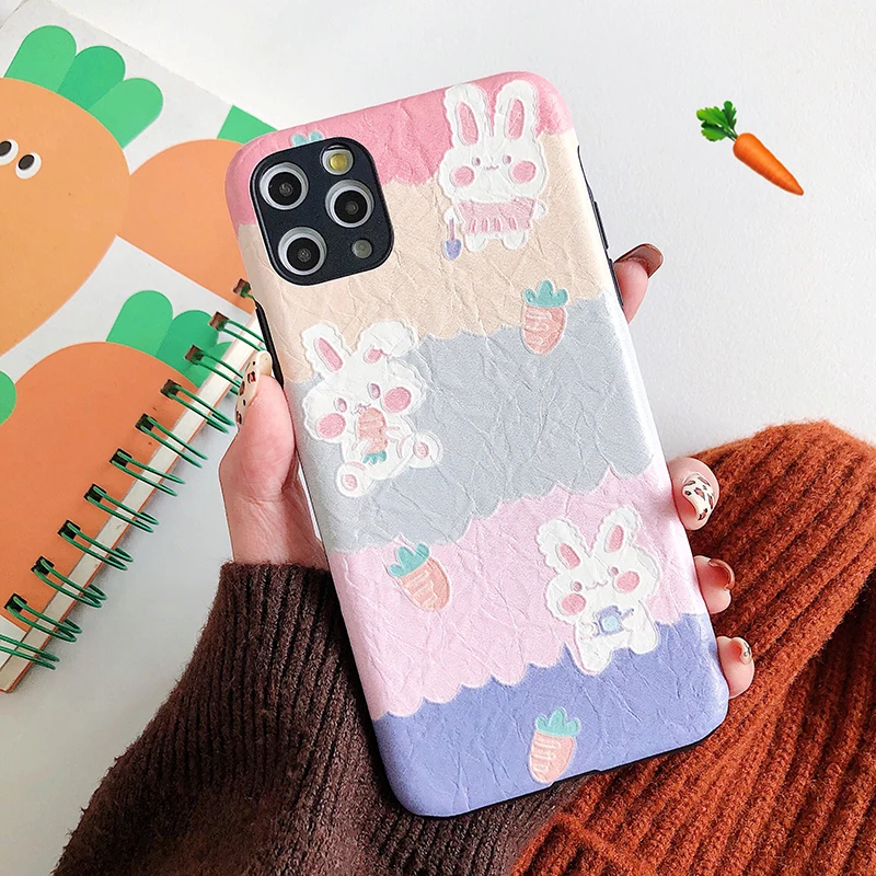 Складной текстурный чехол s для huawei P20 P30 Lite Mate20 30 Pro мягкий чехол с милым медведем кроликом для Honor 10 8X9X20 Pro V20 Nova 3 4 5 5i